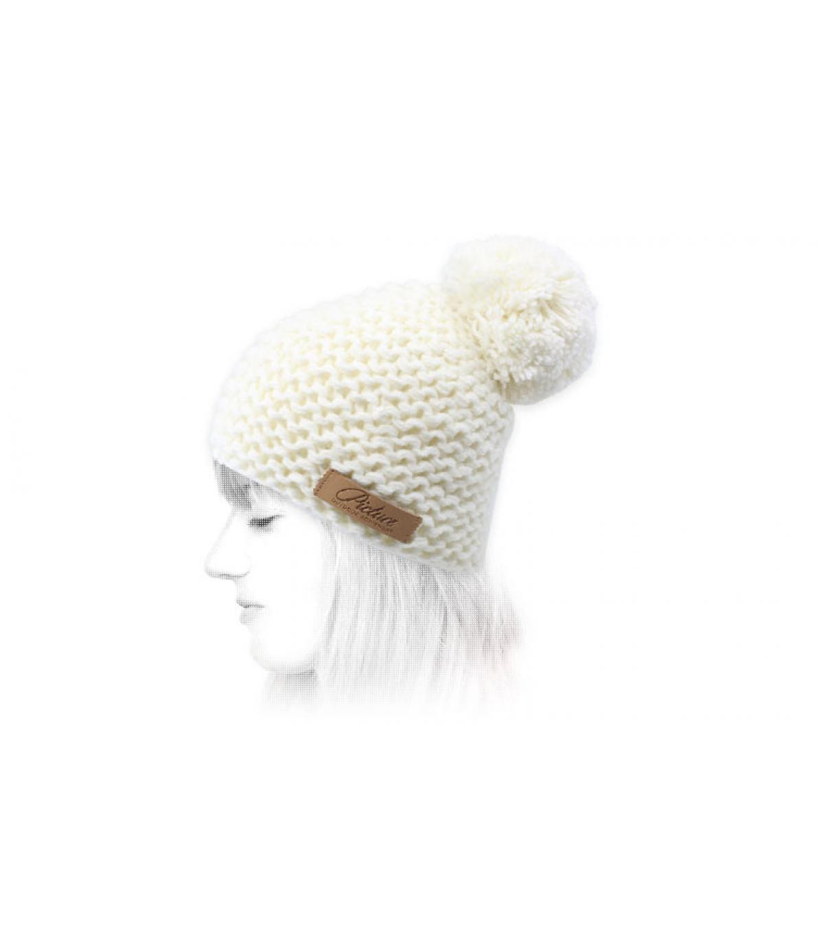 Picture white pompom beanie Coco Mayo Beanie white